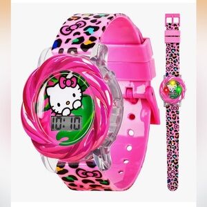 🆕 Hello Kitty LCD Watch for Girls with Flashing LED Light
